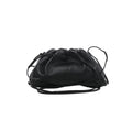 Black Bottega Veneta Mini The Pouch leather crossbody bag with a soft gathered shape and slim leather shoulder strap.