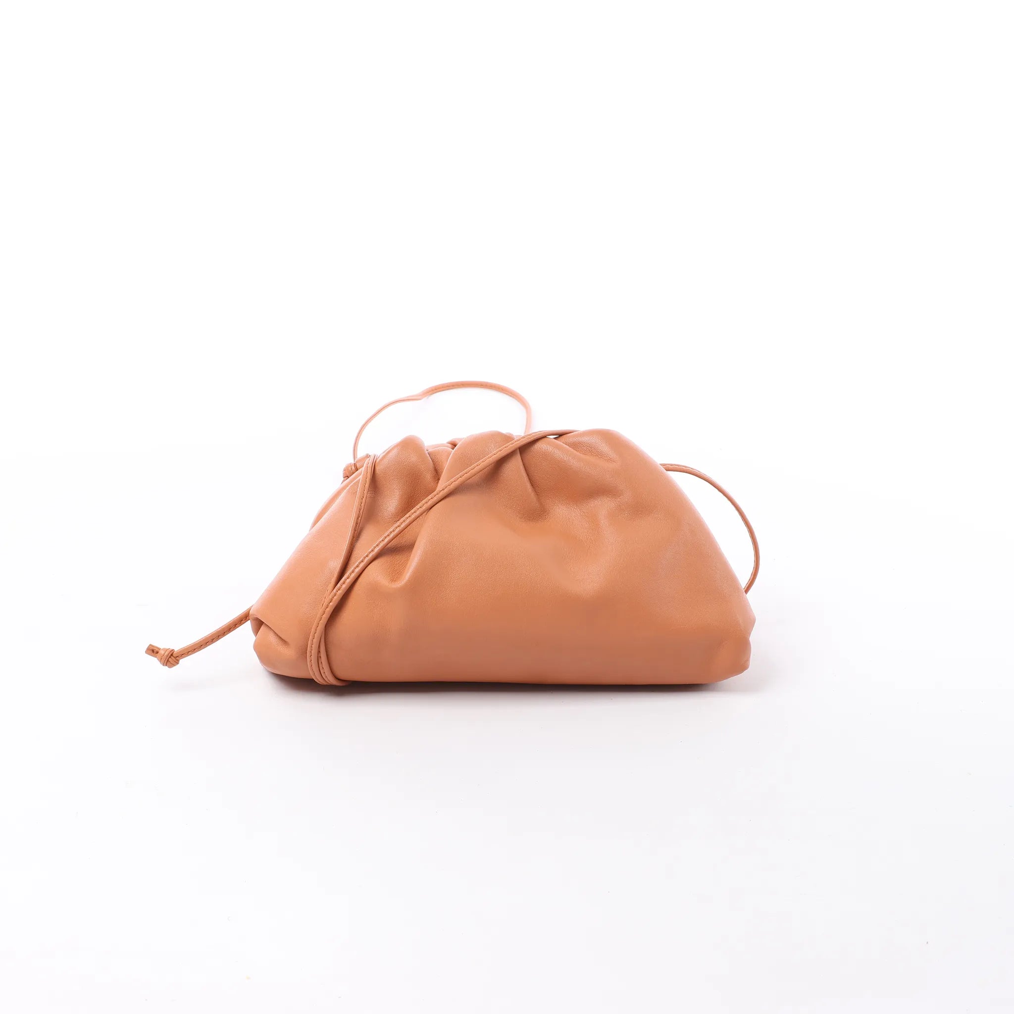 Bottega Veneta Mini The Pouch Leather Crossbody bag in Brown