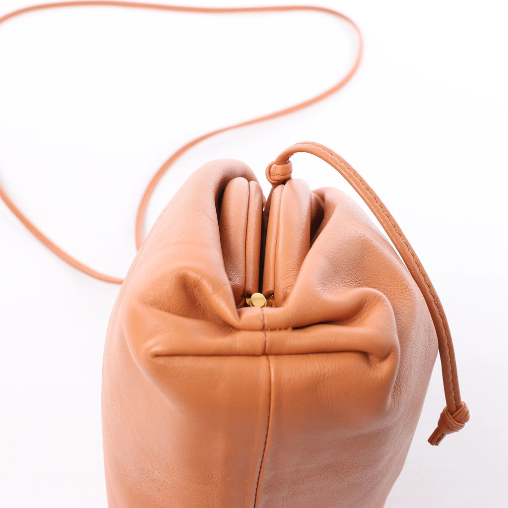 Bottega Veneta Mini The Pouch Leather Crossbody bag in Brown