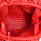 Bottega Veneta Mini The Pouch Leather Crossbody bag in Red