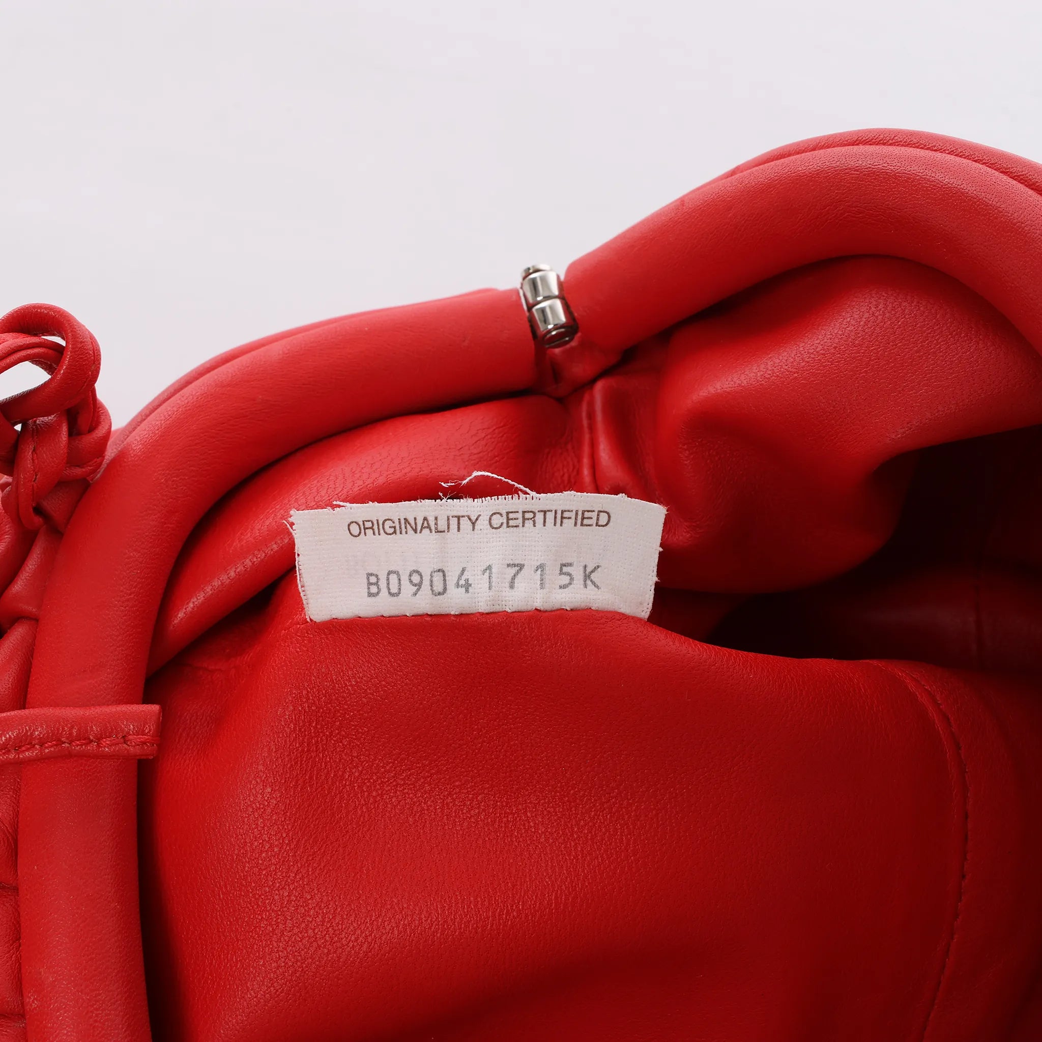 Bottega Veneta Mini The Pouch Leather Crossbody bag in Red