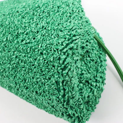 Bottega Veneta The Pouch Mini Raffia x Leather Crossbody bag in Green