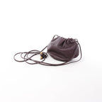 Bottega Veneta The Pouch Mini Leather Crossbody Bag in Burgundy