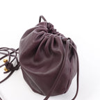 Bottega Veneta The Pouch Mini Leather Crossbody Bag in Burgundy