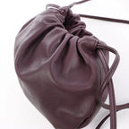 Bottega Veneta The Pouch Mini Leather Crossbody Bag in Burgundy