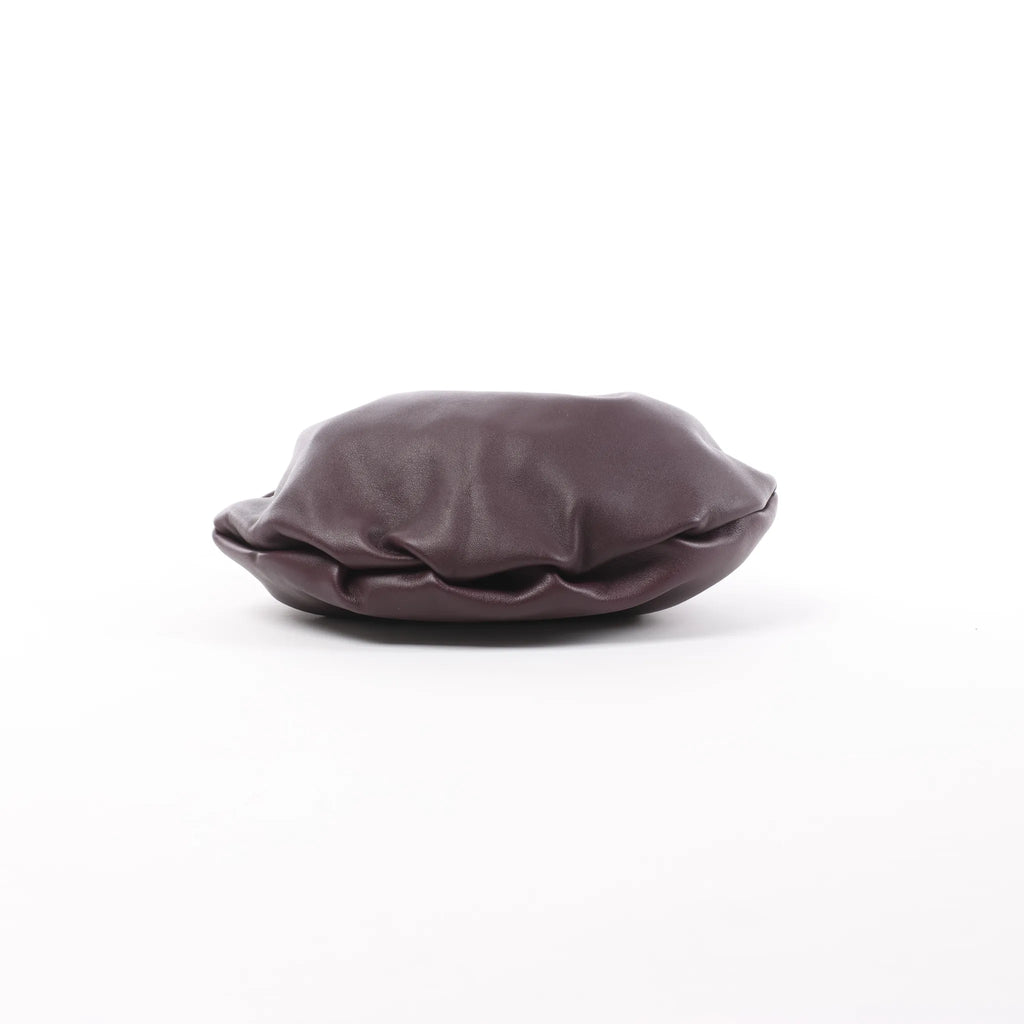 Bottega Veneta The Pouch Mini Leather Crossbody Bag in Burgundy