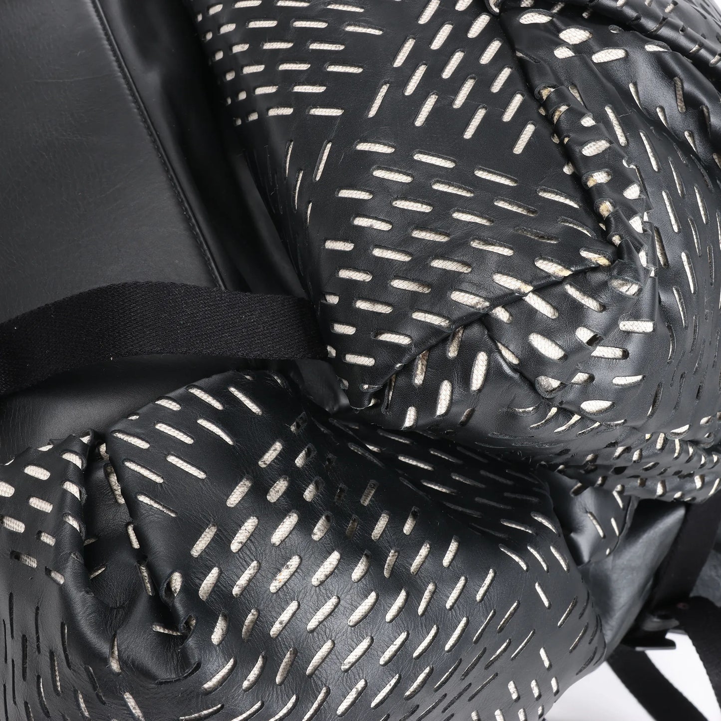 Bottega Veneta Perforated Leather Backpack in Black