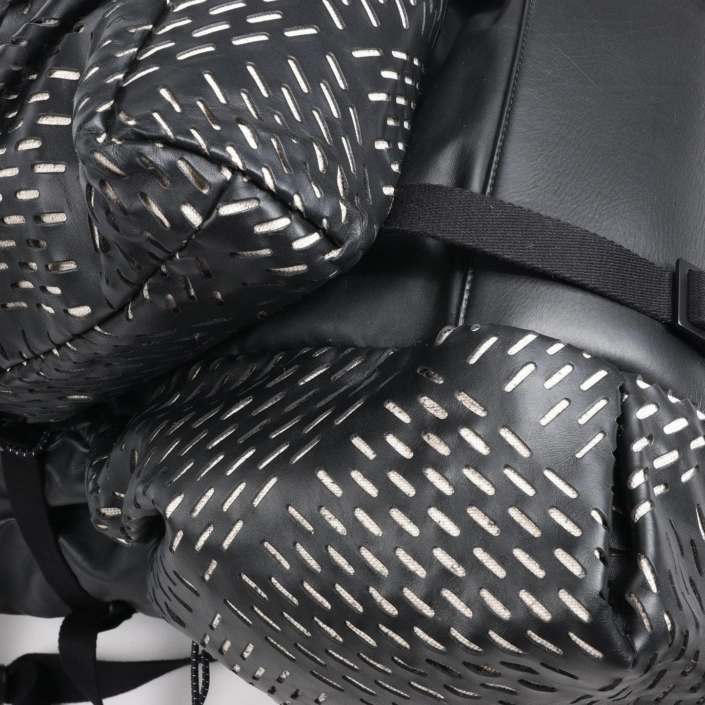 Bottega Veneta Perforated Leather Backpack in Black