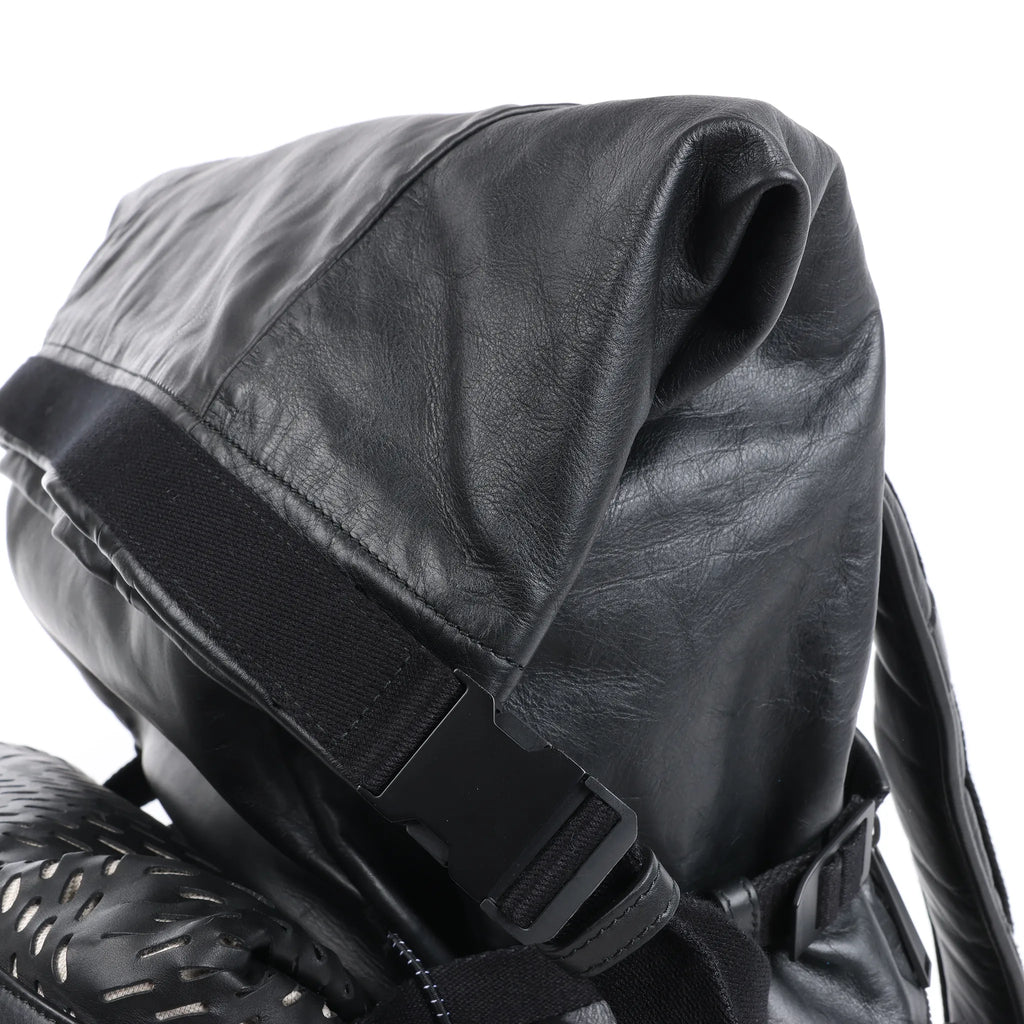 Bottega Veneta Perforated Leather Backpack in Black