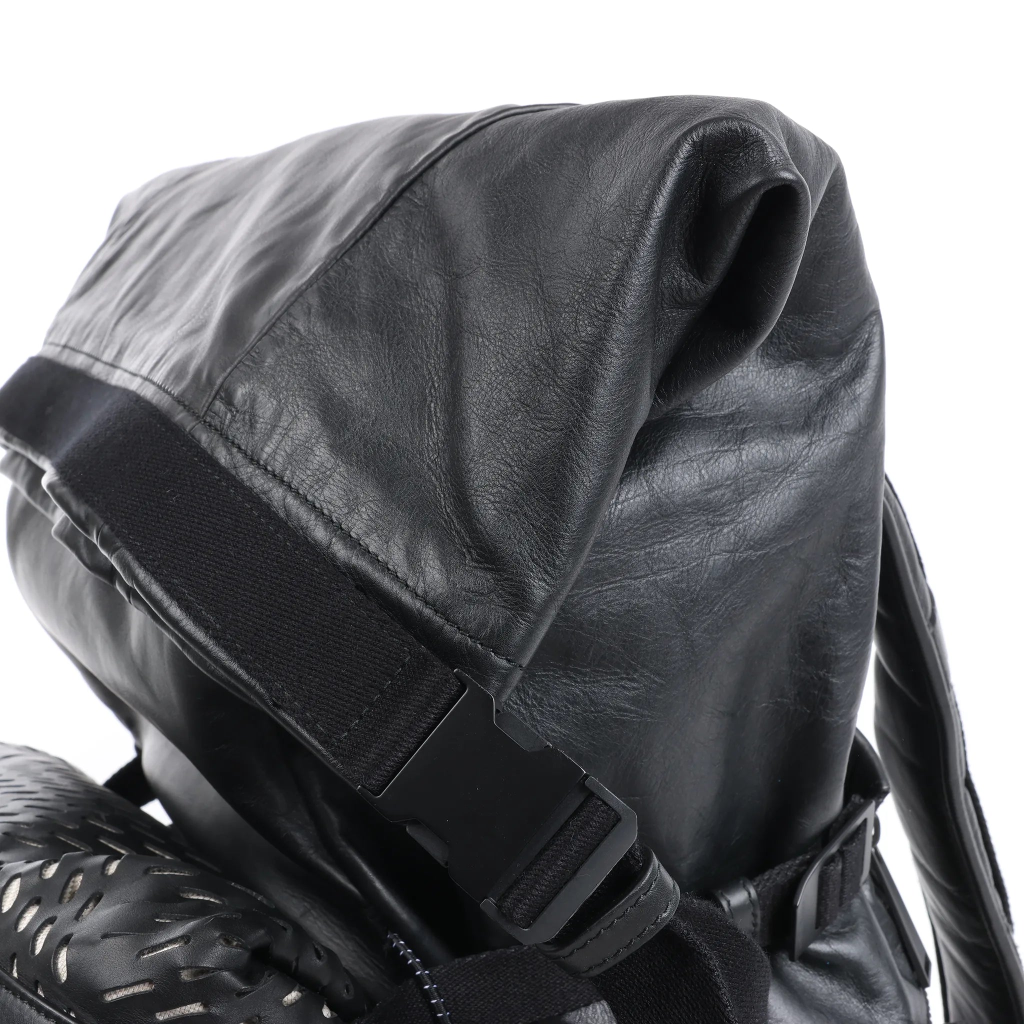 Bottega Veneta Perforated Leather Backpack in Black