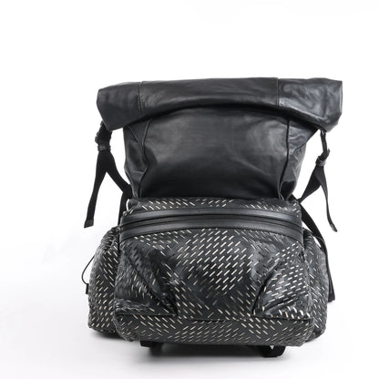 Bottega Veneta Perforated Leather Backpack in Black