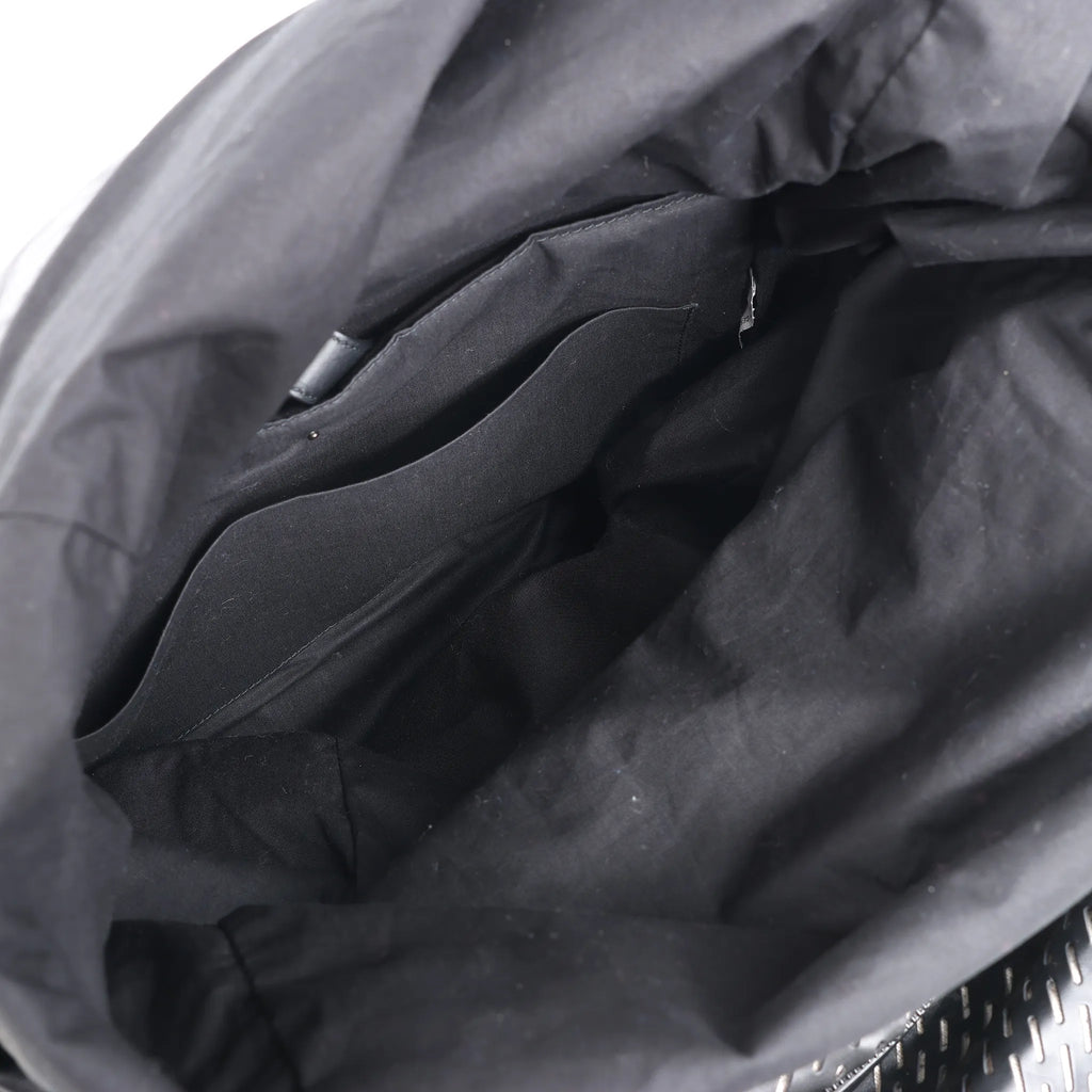 Bottega Veneta Perforated Leather Backpack in Black