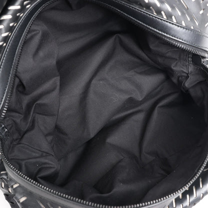 Bottega Veneta Perforated Leather Backpack in Black