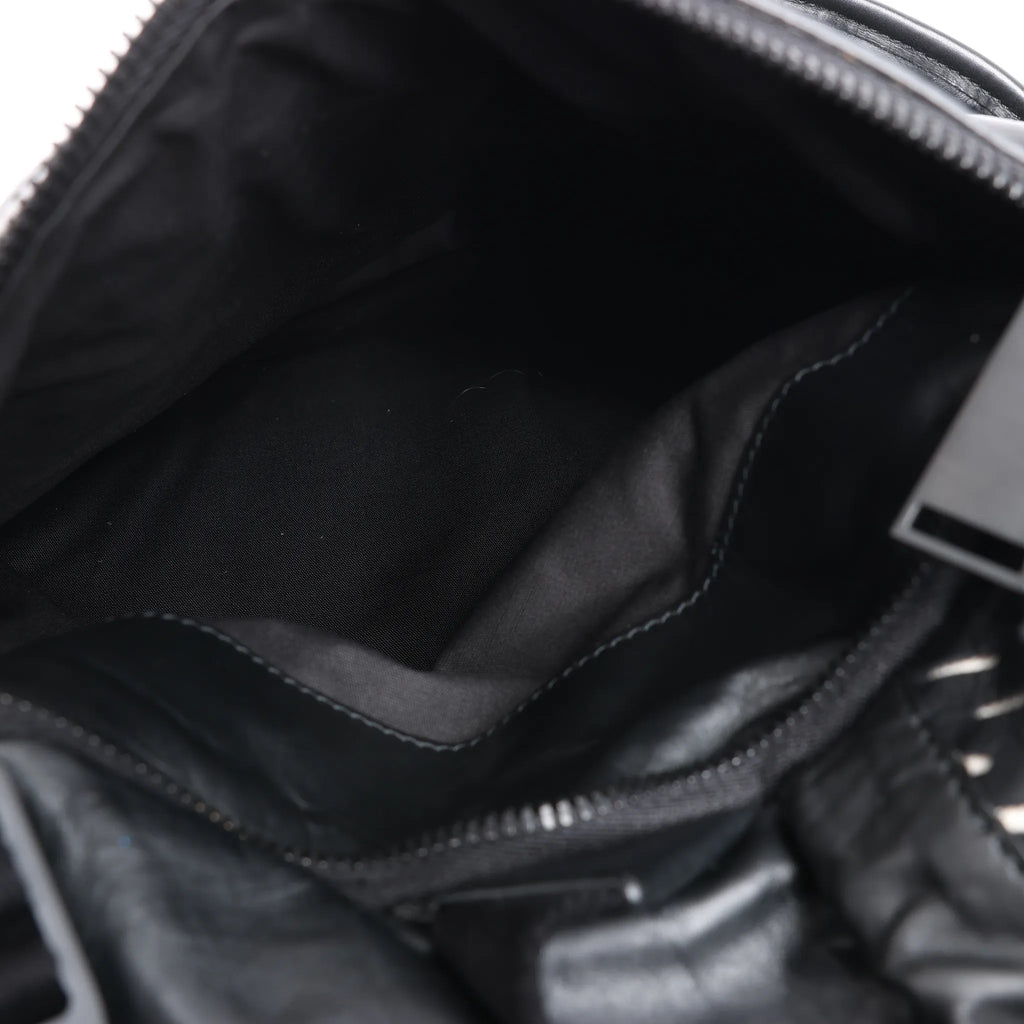 Bottega Veneta Perforated Leather Backpack in Black