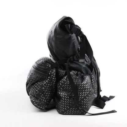 Bottega Veneta Perforated Leather Backpack in Black