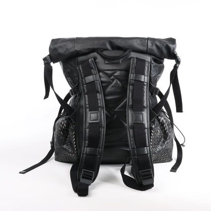 Bottega Veneta Perforated Leather Backpack in Black