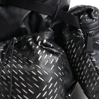 Bottega Veneta Perforated Leather Backpack in Black