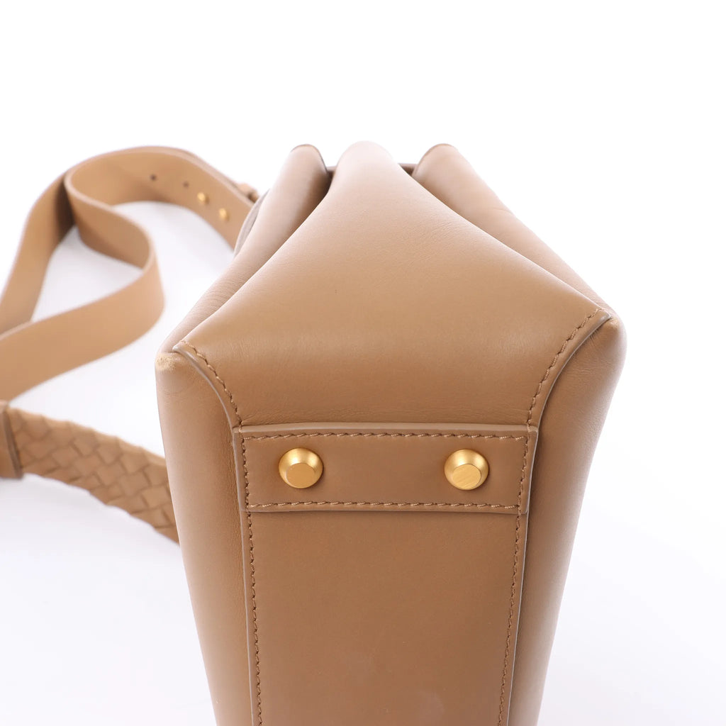 Bottega Veneta Piazza Small Leather 2Way Handbag in Brown