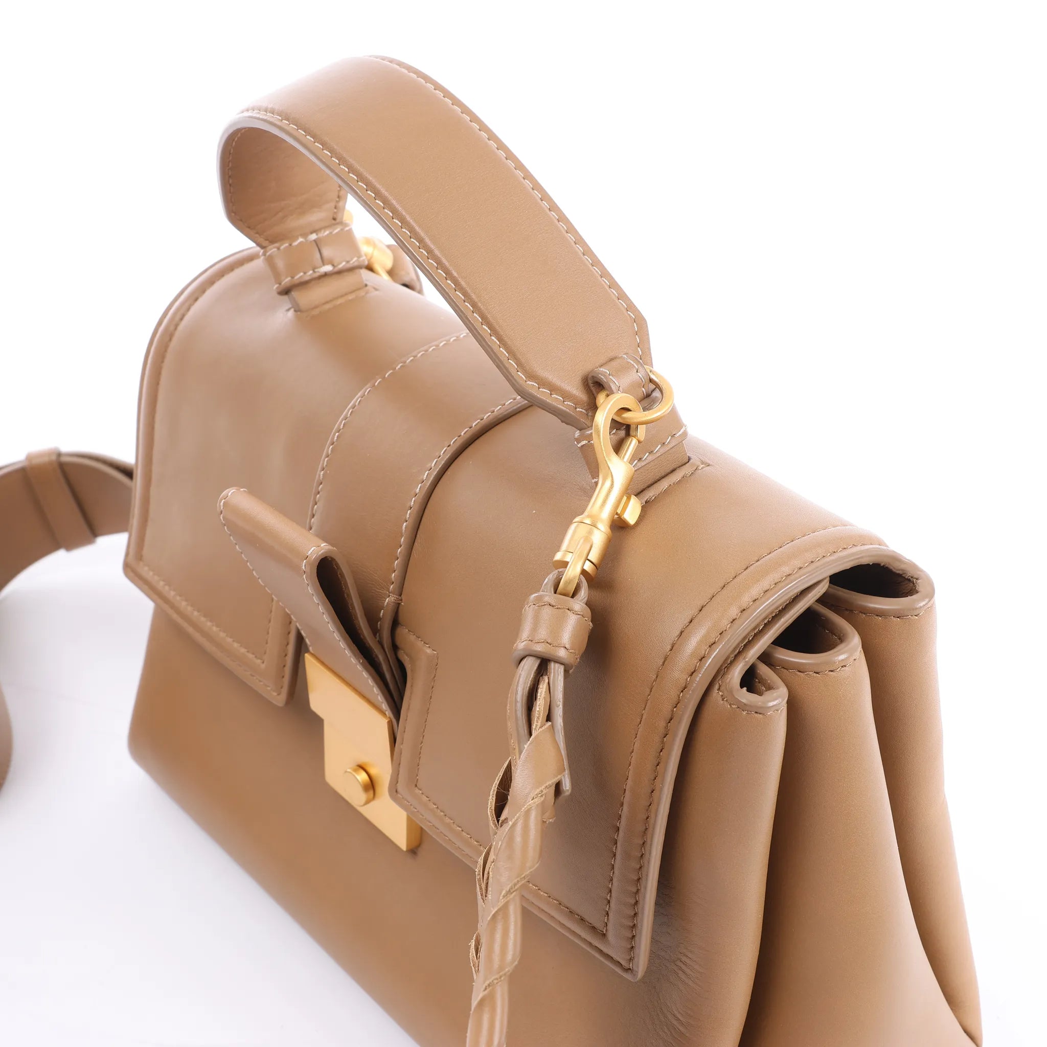 Bottega Veneta Piazza Small Leather 2Way Handbag in Brown