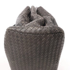 Bottega Veneta Intrecciato Roma Leather Handbag in Gray