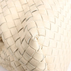 Bottega Veneta Intrecciato Roma Leather Handbag in Beige 171265