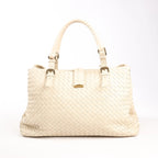 Bottega Veneta Intrecciato Roma Leather Handbag in Beige 171265