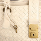 Bottega Veneta Intrecciato Roma Leather Handbag in Beige 171265