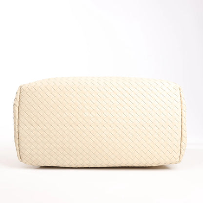 Bottega Veneta Intrecciato Roma Leather Handbag in Beige 171265