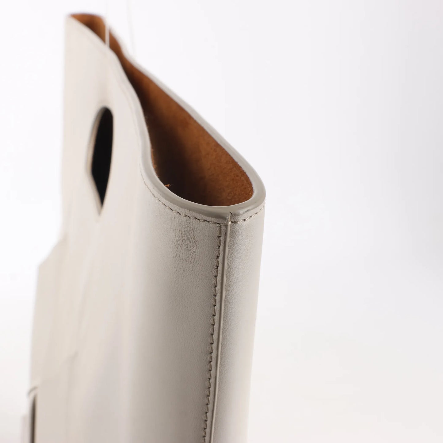 Bottega Veneta Slip Maxi Intrecciato Leather Handbag in White