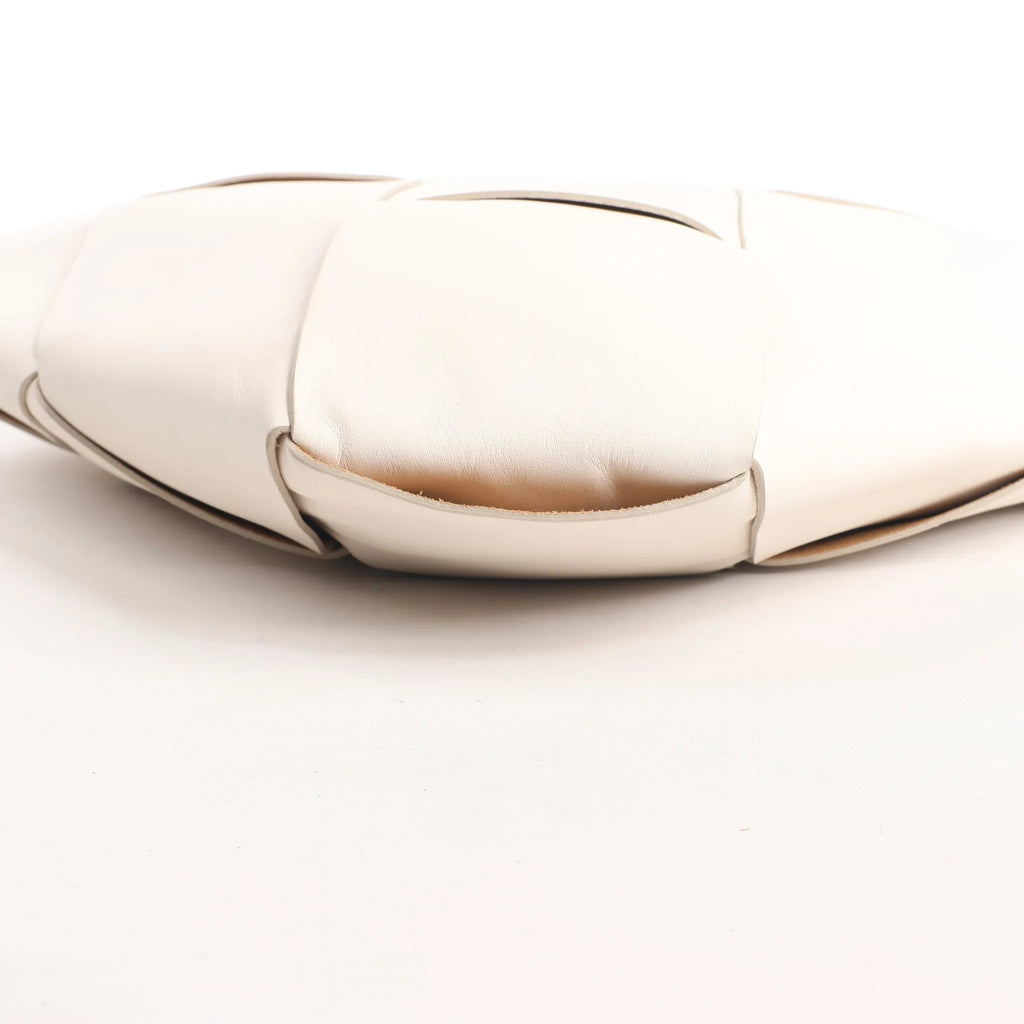 Bottega Veneta Slip Maxi Intrecciato Leather Handbag in White