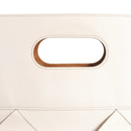 Bottega Veneta Slip Maxi Intrecciato Leather Handbag in White