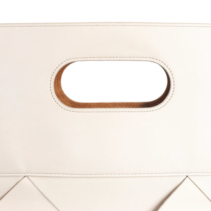 Bottega Veneta Slip Maxi Intrecciato Leather Handbag in White