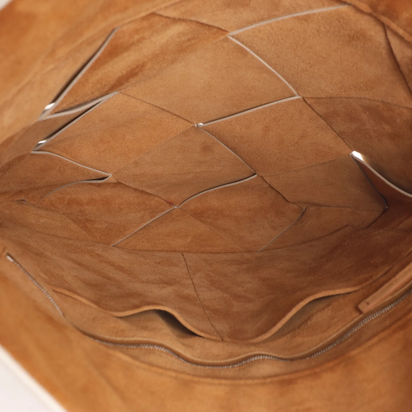 Bottega Veneta Slip Maxi Intrecciato Leather Handbag in White