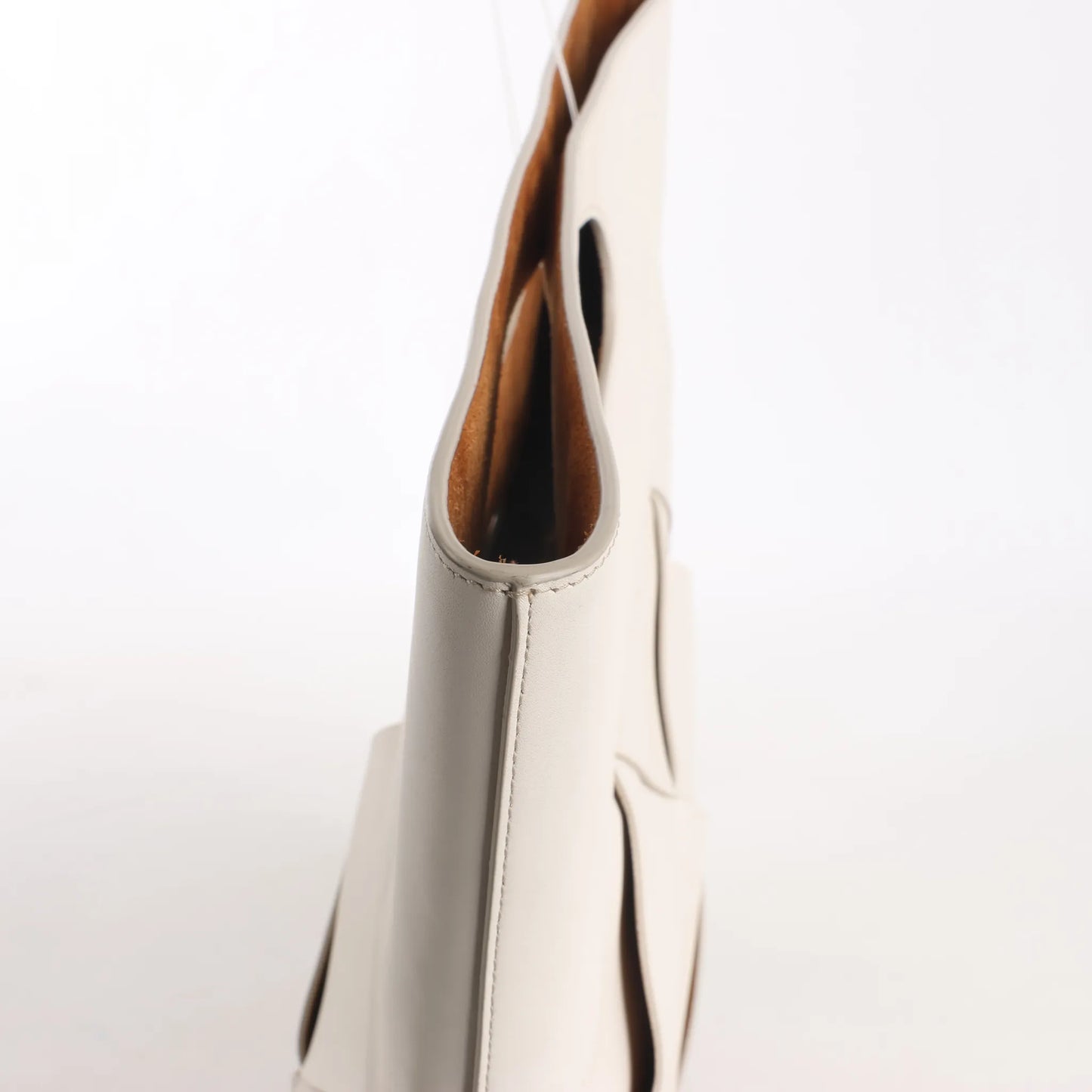 Bottega Veneta Slip Maxi Intrecciato Leather Handbag in White