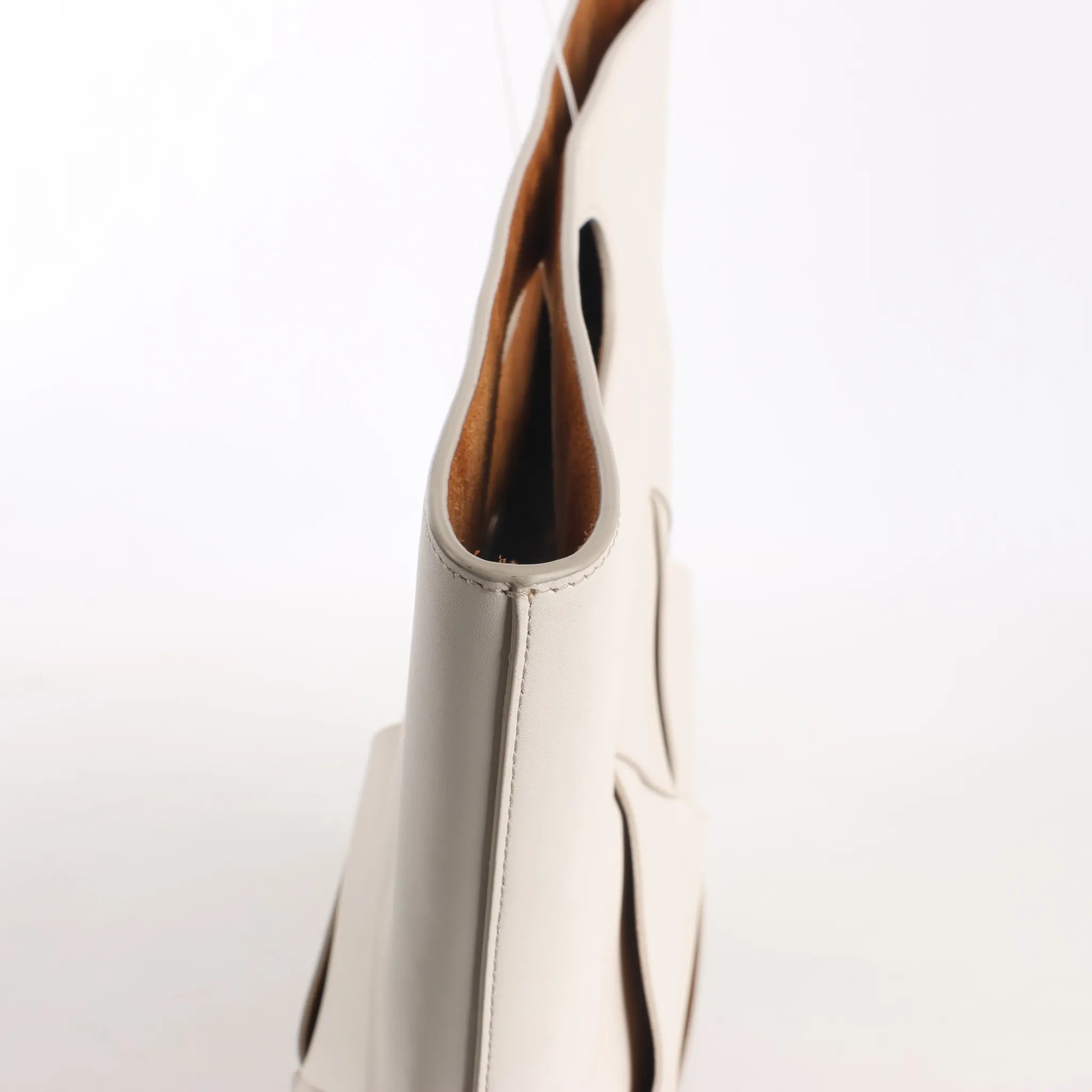 Bottega Veneta Slip Maxi Intrecciato Leather Handbag in White