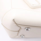 Bottega Veneta Arco Leather Maxi Intrecciato Handbag in White