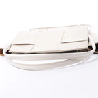 Bottega Veneta Arco Leather Maxi Intrecciato Handbag in White