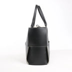 Bottega Veneta The Arco Maxi Intrecciato Large Leather Handbag in Black