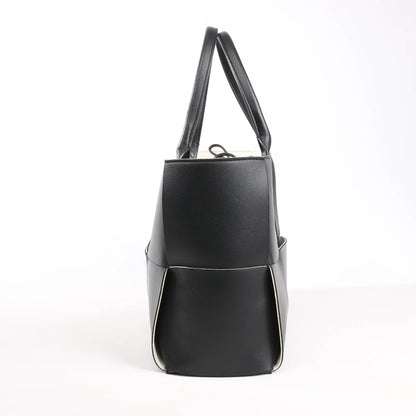 Bottega Veneta The Arco Maxi Intrecciato Large Leather Handbag in Black