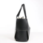 Bottega Veneta The Arco Maxi Intrecciato Large Leather Handbag in Black