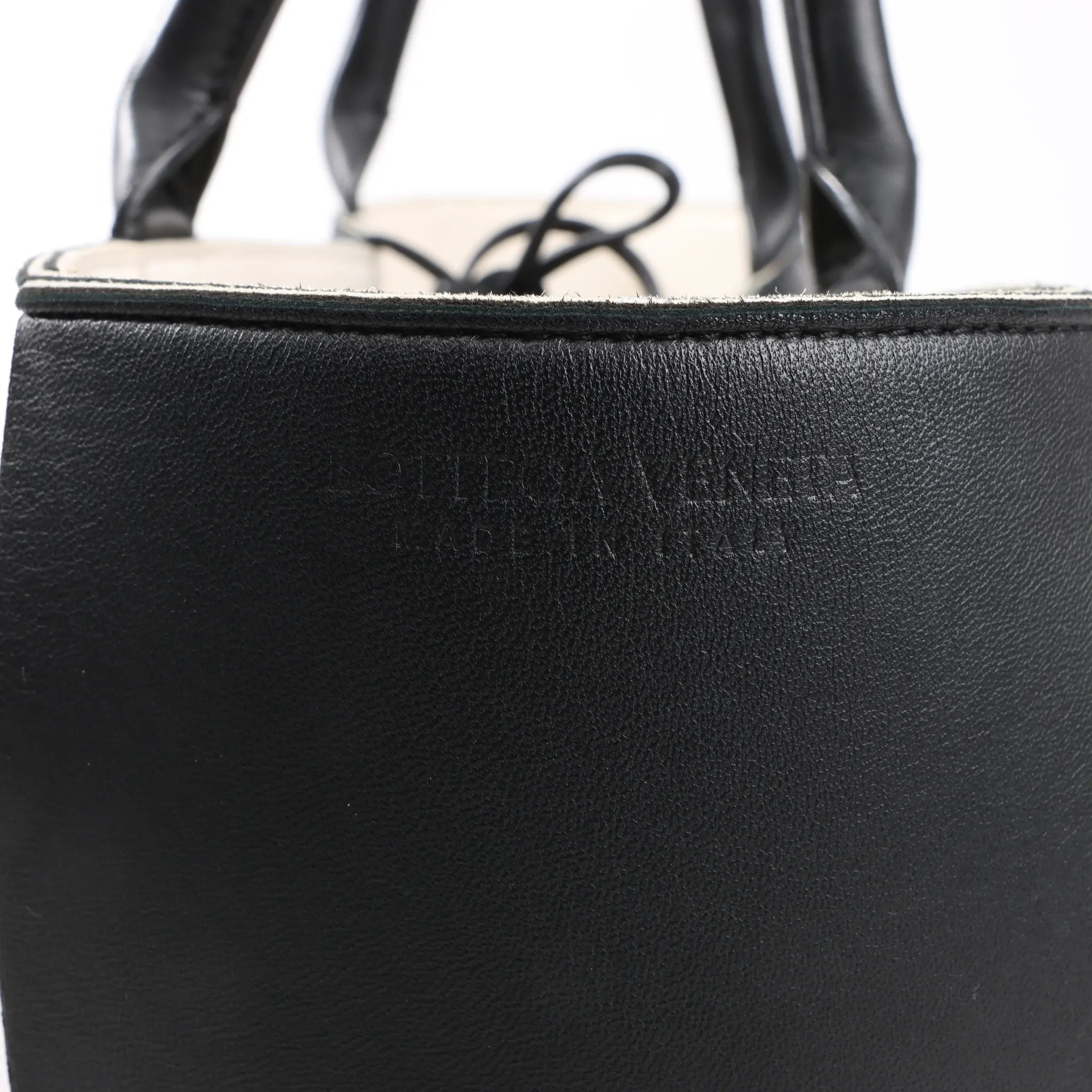 Bottega Veneta The Arco Maxi Intrecciato Large Leather Handbag in Black