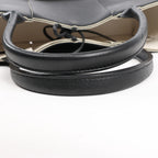 Bottega Veneta The Arco Maxi Intrecciato Large Leather Handbag in Black