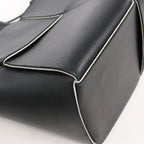 Bottega Veneta The Arco Maxi Intrecciato Leather Handbag in Black