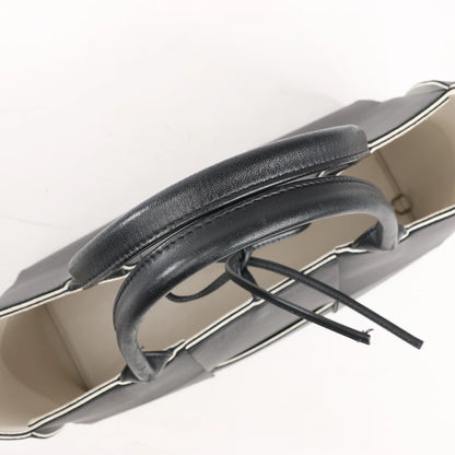 Bottega Veneta The Arco Maxi Intrecciato Leather Handbag in Black