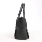 Bottega Veneta The Arco Maxi Intrecciato Leather Handbag in Black