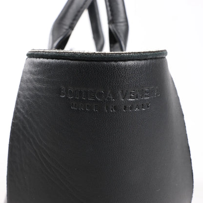 Bottega Veneta The Arco Maxi Intrecciato Leather Handbag in Black