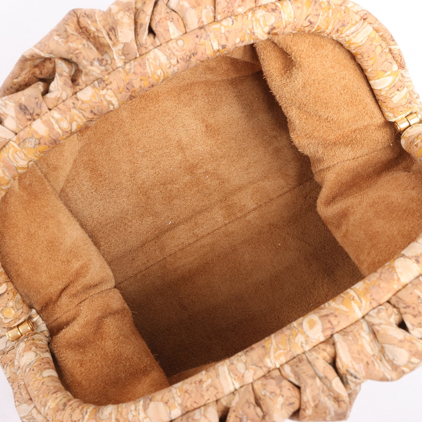 Bottega Veneta Mini The Pouch 20 Cork Crossbody bag in Beige