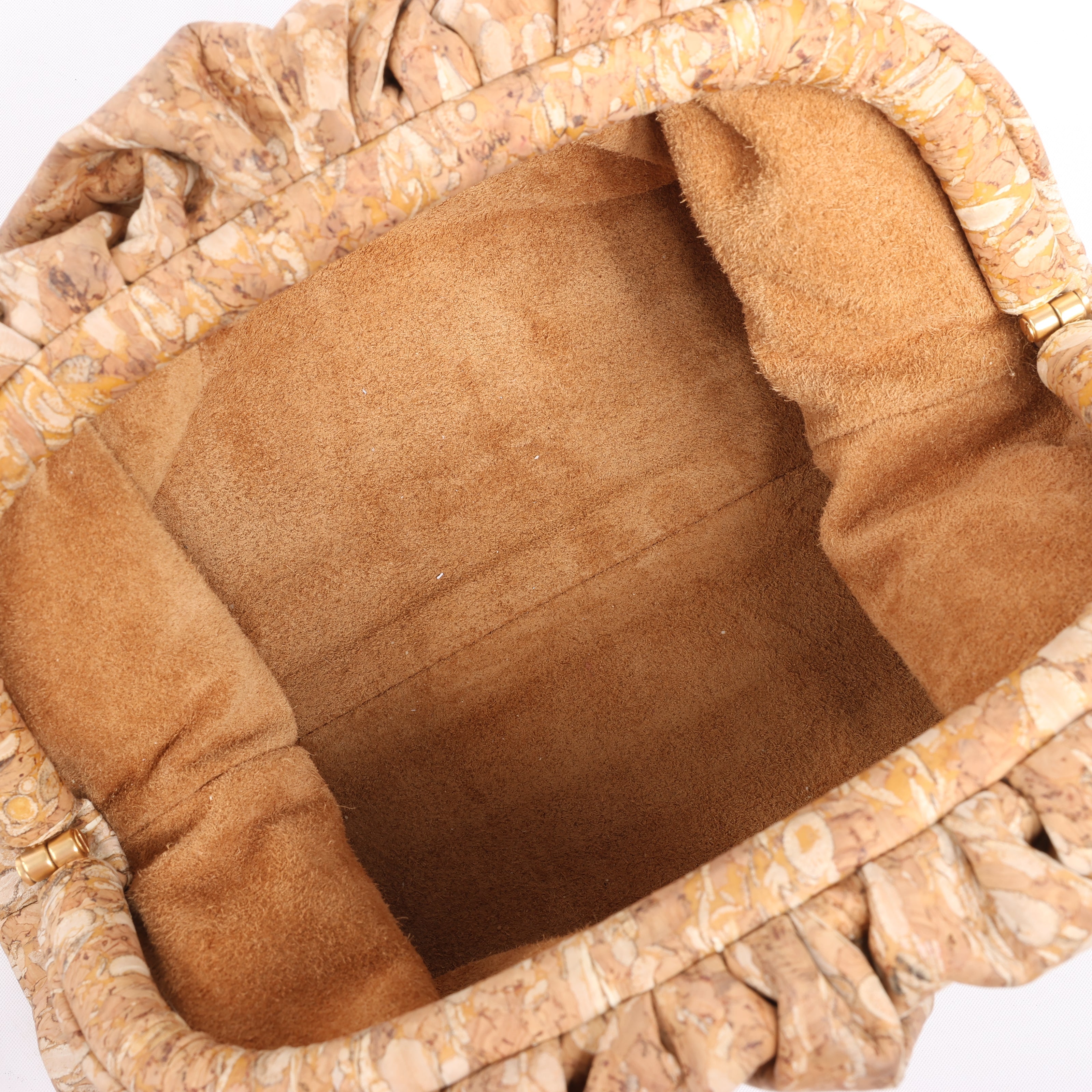 Bottega Veneta Mini The Pouch 20 Cork Crossbody bag in Beige