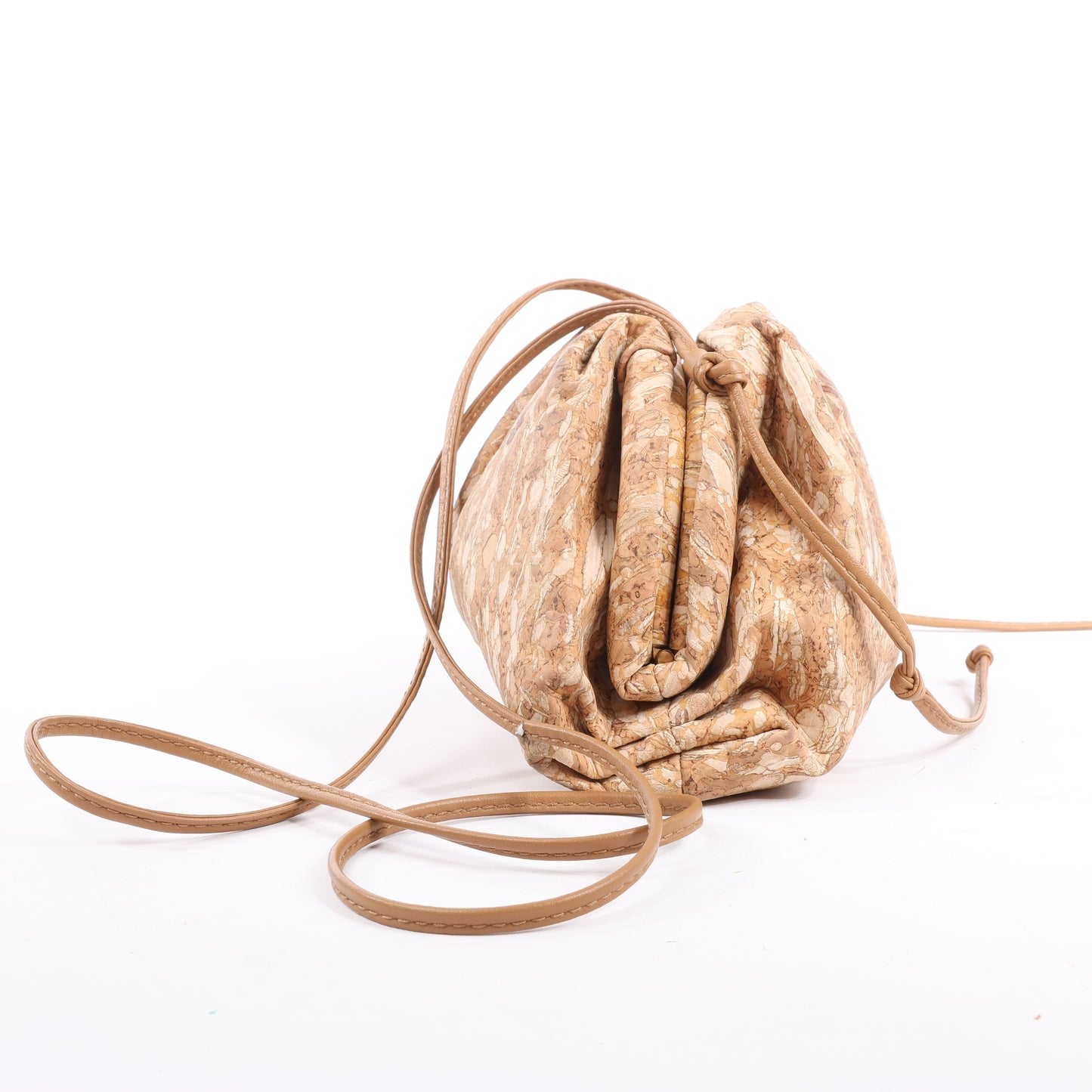 Bottega Veneta Mini The Pouch 20 Cork Crossbody bag in Beige