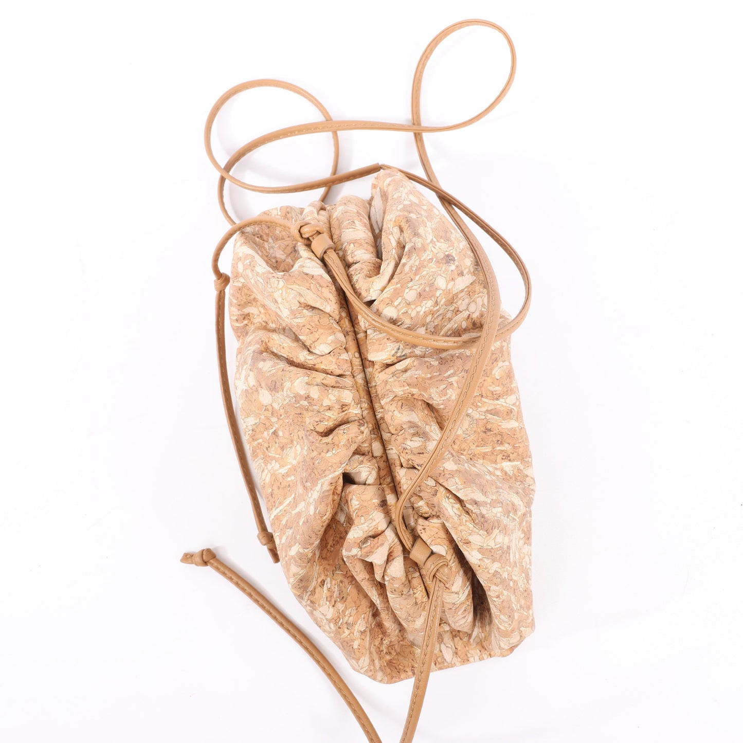 Bottega Veneta Mini The Pouch 20 Cork Crossbody bag in Beige